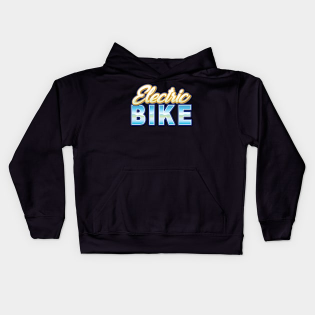 Ebike Electric Bike Classic Kids Hoodie by PnJ